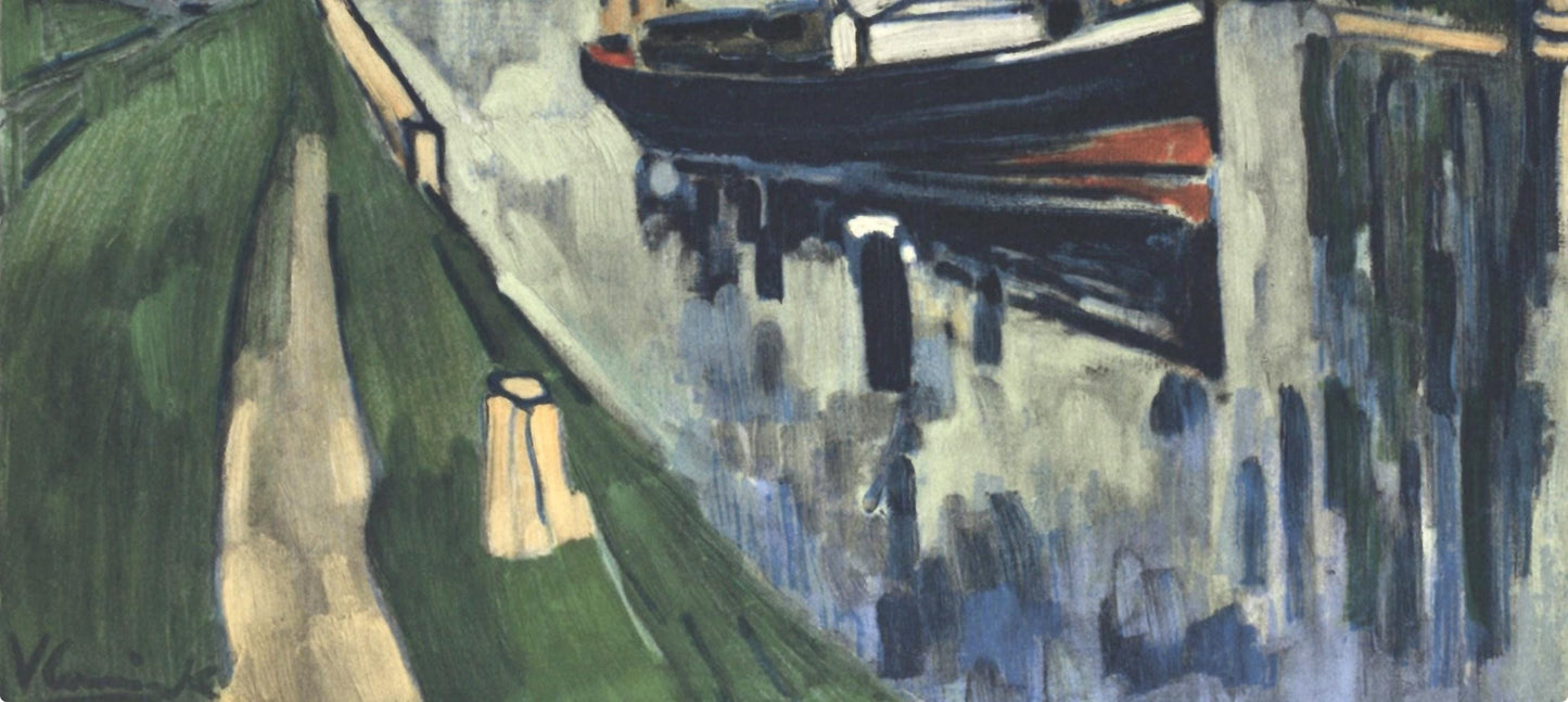 Maurice De Vlaminck, La Seine Poissy, Vlaminck, Signed, Lithograph