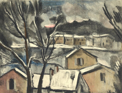 Maurice De Vlaminck, Paysage D'Hiver, Vlaminck, Signed, Lithograph