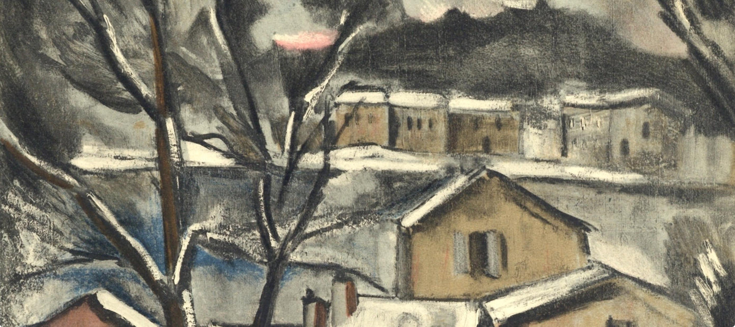 Maurice De Vlaminck, Paysage D'Hiver, Vlaminck, Signed, Lithograph