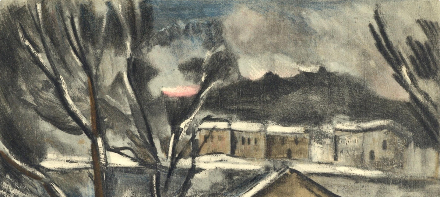 Maurice De Vlaminck, Paysage D'Hiver, Vlaminck, Signed, Lithograph