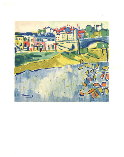 Maurice De Vlaminck, Chatou L'Arbre Rouge, Vlaminck, Signed, Lithograph