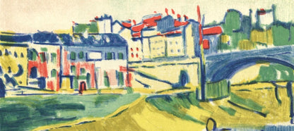 Maurice De Vlaminck, Chatou L'Arbre Rouge, Vlaminck, Signed, Lithograph