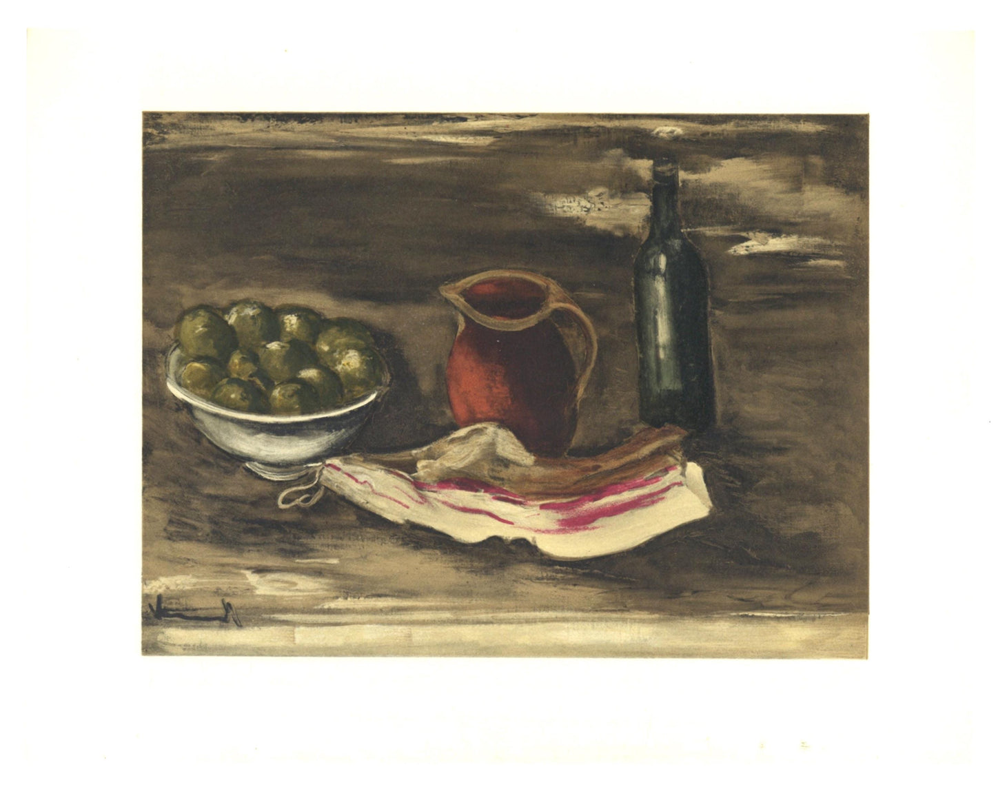 Maurice De Vlaminck, Nature Morte Au Lard, Vlaminck, Signed, Lithograph