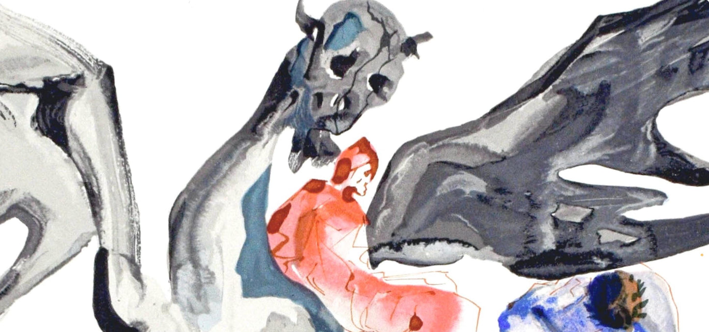 Salvador Dali, Inferno Xvii (Michler/Lpsinger 1039-1138; Field 189-200), La Divina Commedia, Woodcut