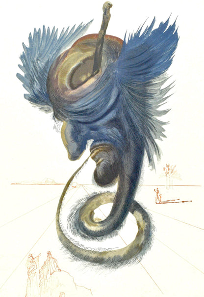 Salvador Dali, Inferno Xx (Michler/Lpsinger 1039-1138; Field 189-200), La Divina Commedia, Woodcut