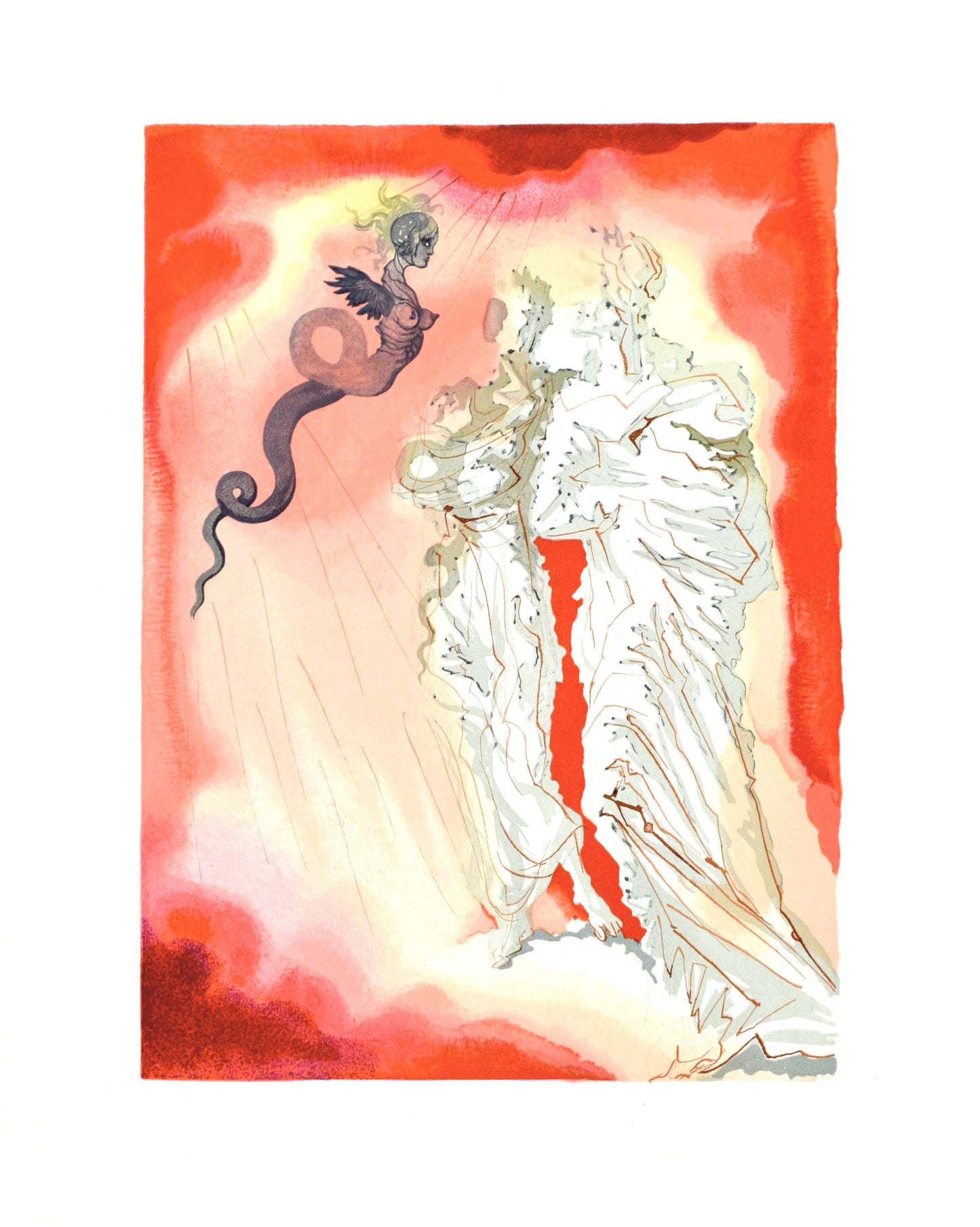 Salvador Dali, Inferno Xxi (Michler/Lpsinger 1039-1138; Field 189-200), La Divina Commedia, Woodcut