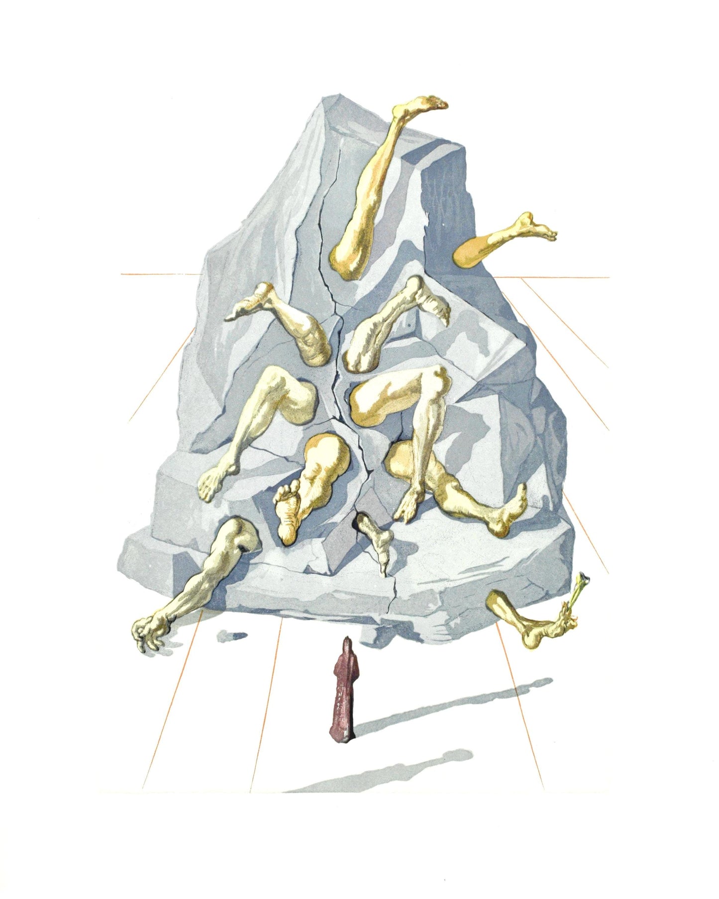 Salvador Dali, Inferno Xxvi (Michler/Lpsinger 1039-1138; Field 189-200), La Divina Commedia, Woodcut