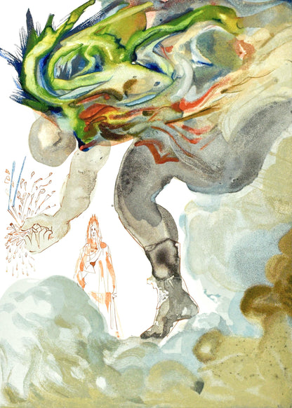 Salvador Dali, Inferno Xxxi (Michler/Lpsinger 1039-1138; Field 189-200), La Divina Commedia, Woodcut