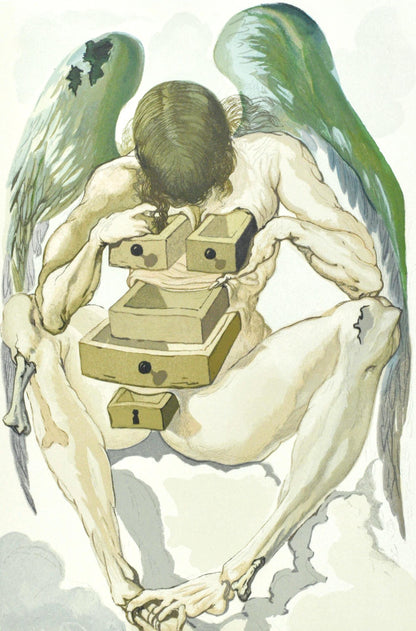 Salvador Dali, Purgatorio I (Michler/Lpsinger 1039-1138; Field 189-200), La Divina Commedia, Woodcut