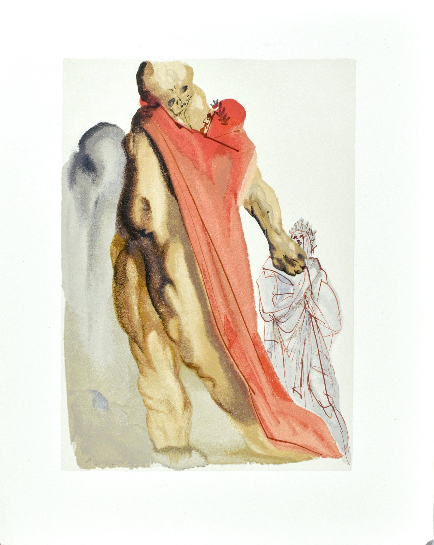 Salvador Dali, Purgatorio V (Michler/Lpsinger 1039-1138; Field 189-200), La Divina Commedia, Woodcut