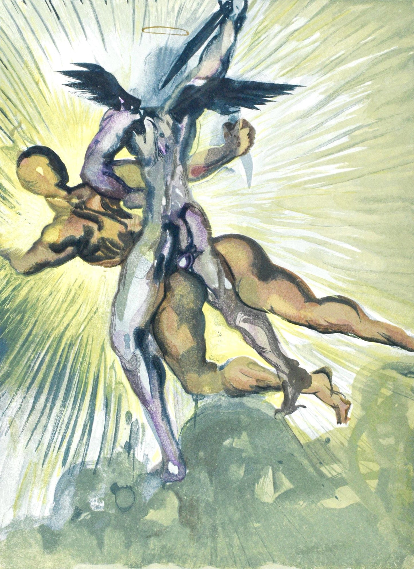 Salvador Dali, Purgatorio Viii (Michler/Lpsinger 1039-1138; Field 189-200), La Divina Commedia,