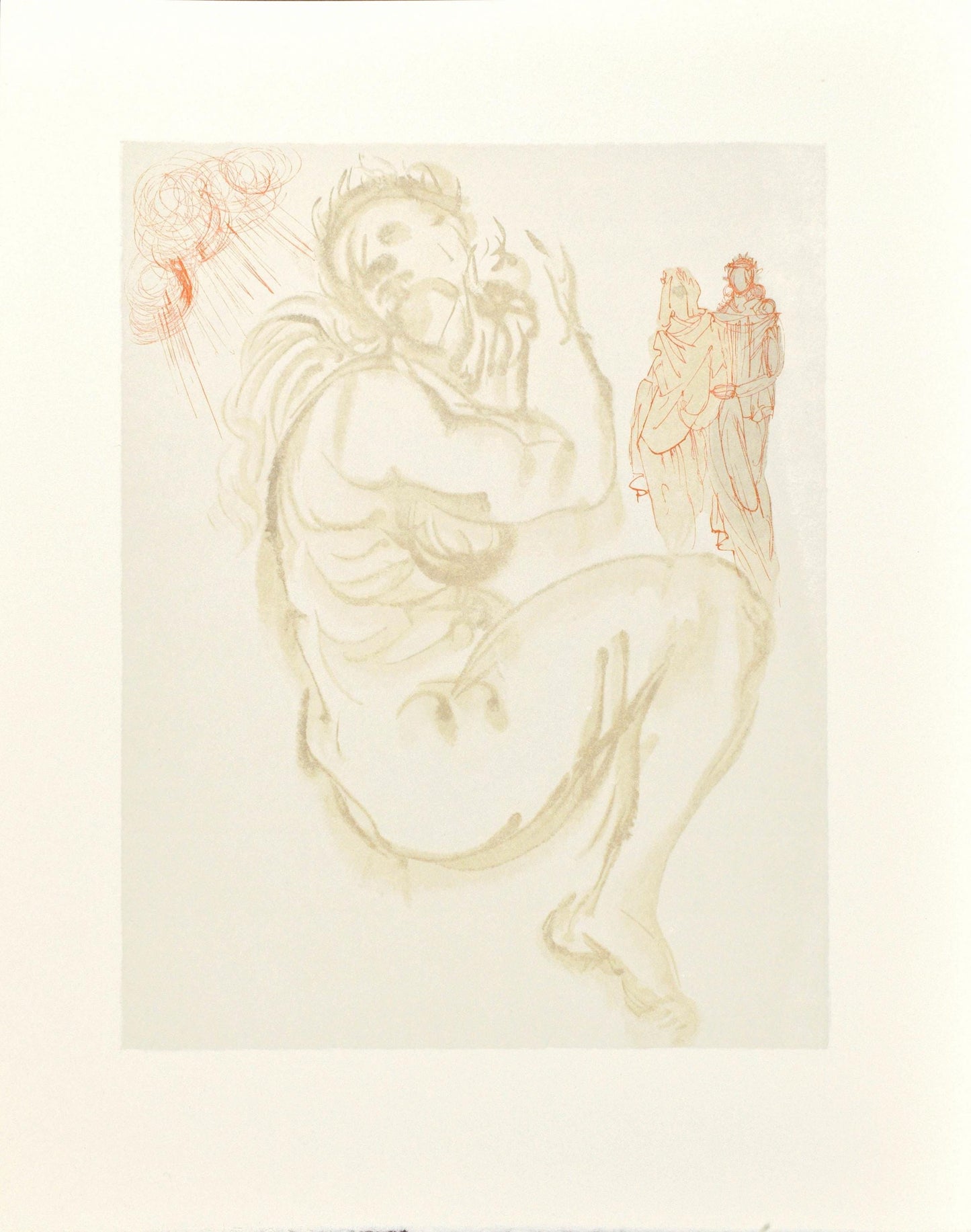 Salvador Dali, Purgatorio Xix (Michler/Lpsinger 1039-1138; Field 189-200), La Divina Commedia,