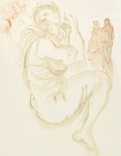 Salvador Dali, Purgatorio Xix (Michler/Lpsinger 1039-1138; Field 189-200), La Divina Commedia,