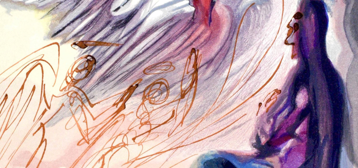 Salvador Dali, Paradiso Xix (Michler/Lpsinger 1039-1138; Field 189-200), La Divina Commedia, Woodcut