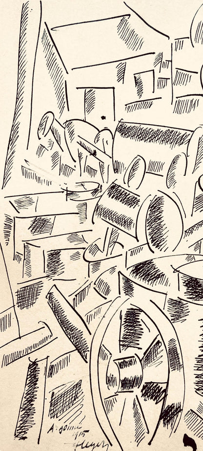 Fernand Lger, La Cuisine Roulante, Dessins De Guerre 1915-16, Lithograph