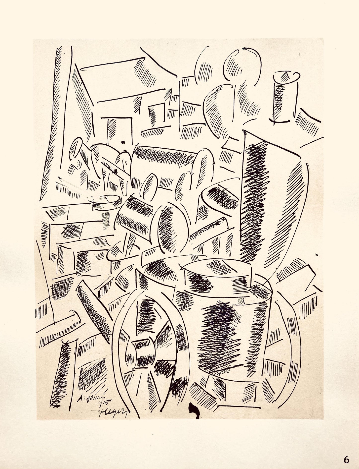 Fernand Lger, La Cuisine Roulante, Dessins De Guerre 1915-16, Lithograph