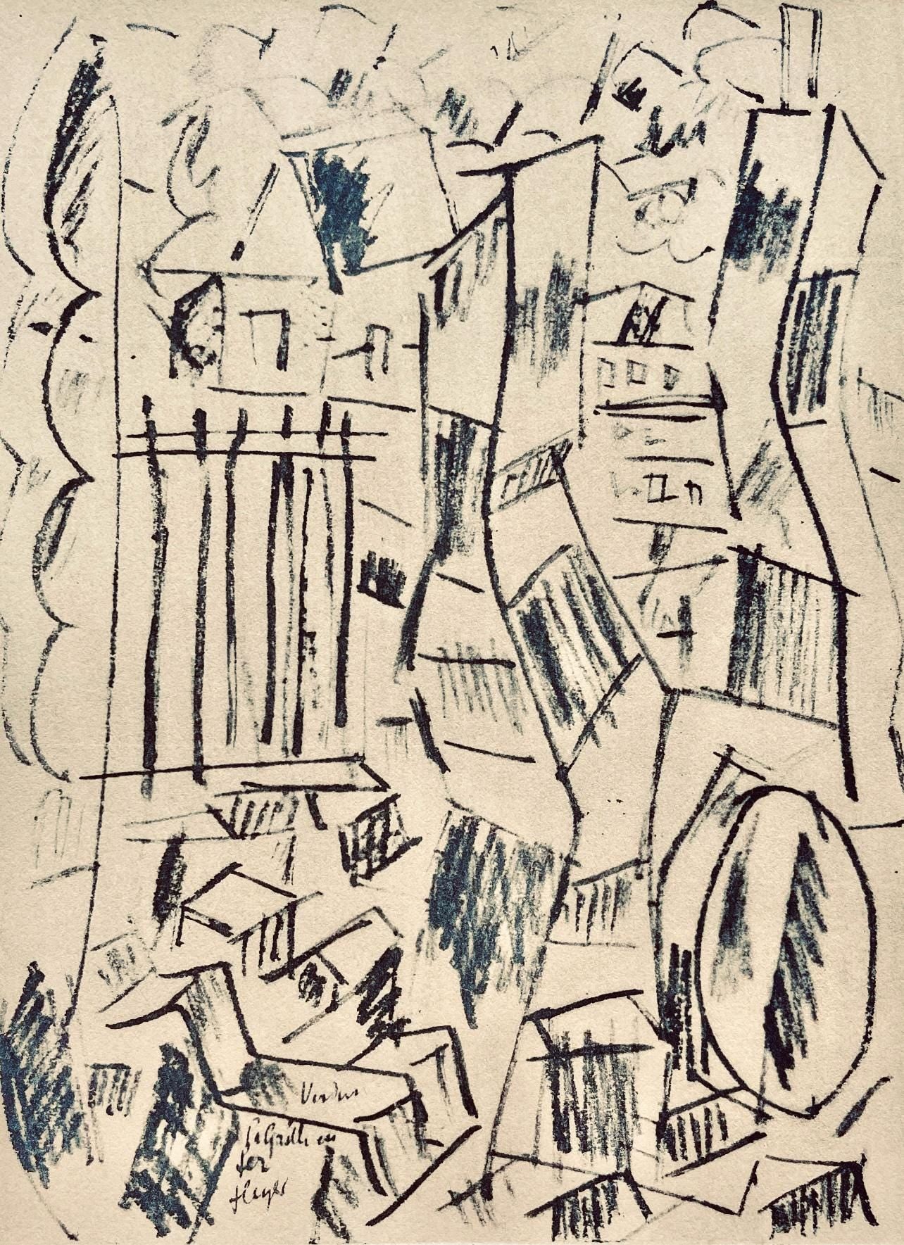 Fernand Lger, Verdun: La Grille En Fer, Dessins De Guerre 1915-16, Lithograph