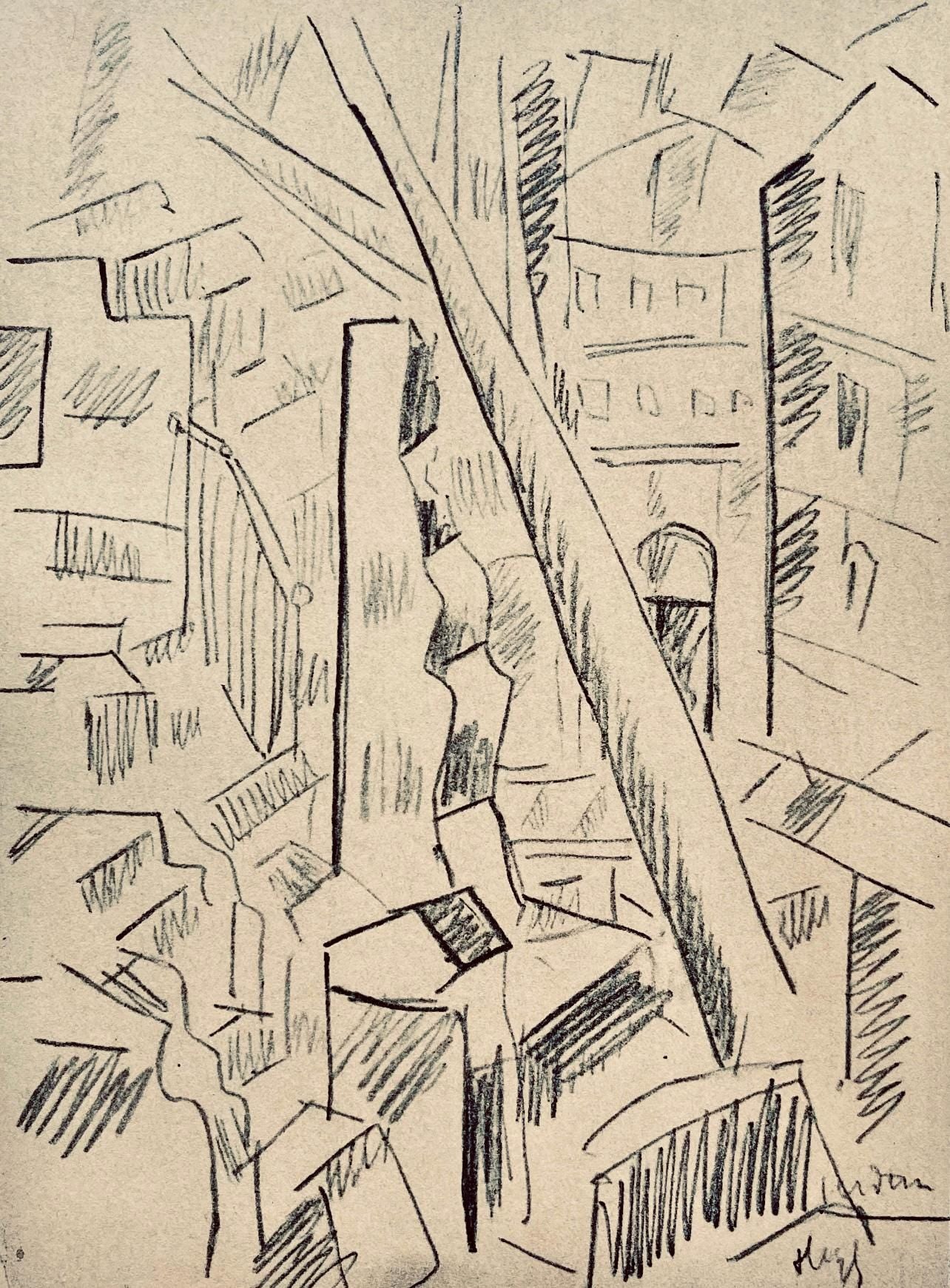 Fernand Lger, Verdun Dtruit, Dessins De Guerre 1915-16, Lithograph