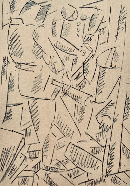 Fernand Lger, Les Foreurs, Dessins de Guerre 1915-16, Lithograph