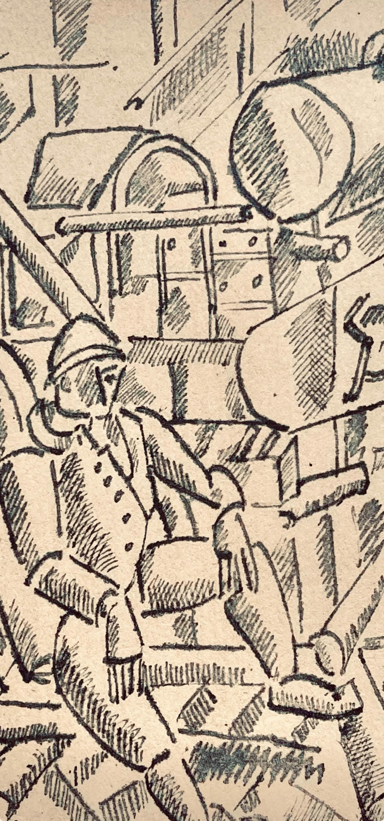 Fernand Lger, Le 100 De Marine, Dessins De Guerre 1915-16, Lithograph