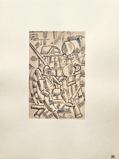 Fernand Lger, Le 100 De Marine, Dessins De Guerre 1915-16, Lithograph