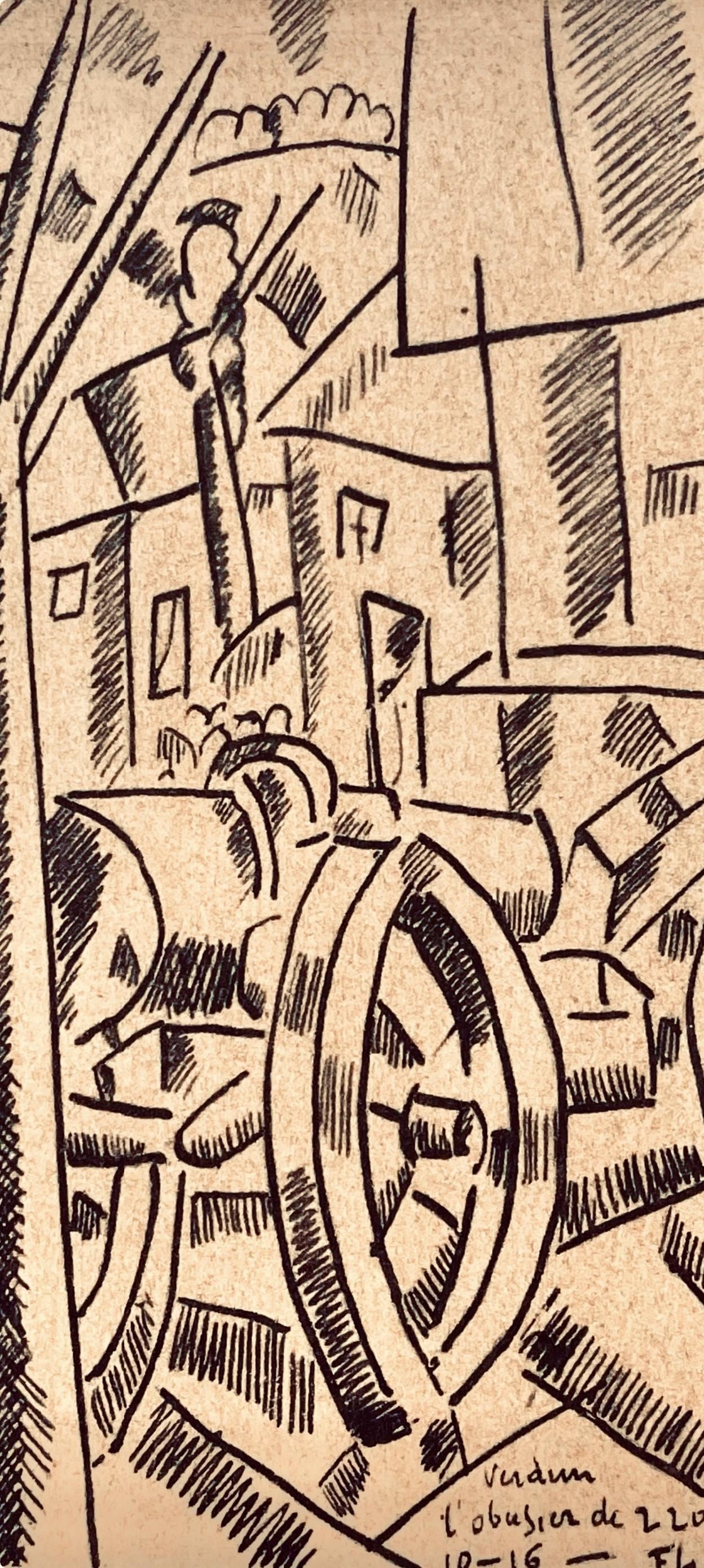 Fernand Lger, L'Obusier De 220, Dessins De Guerre 1915-16, Lithograph