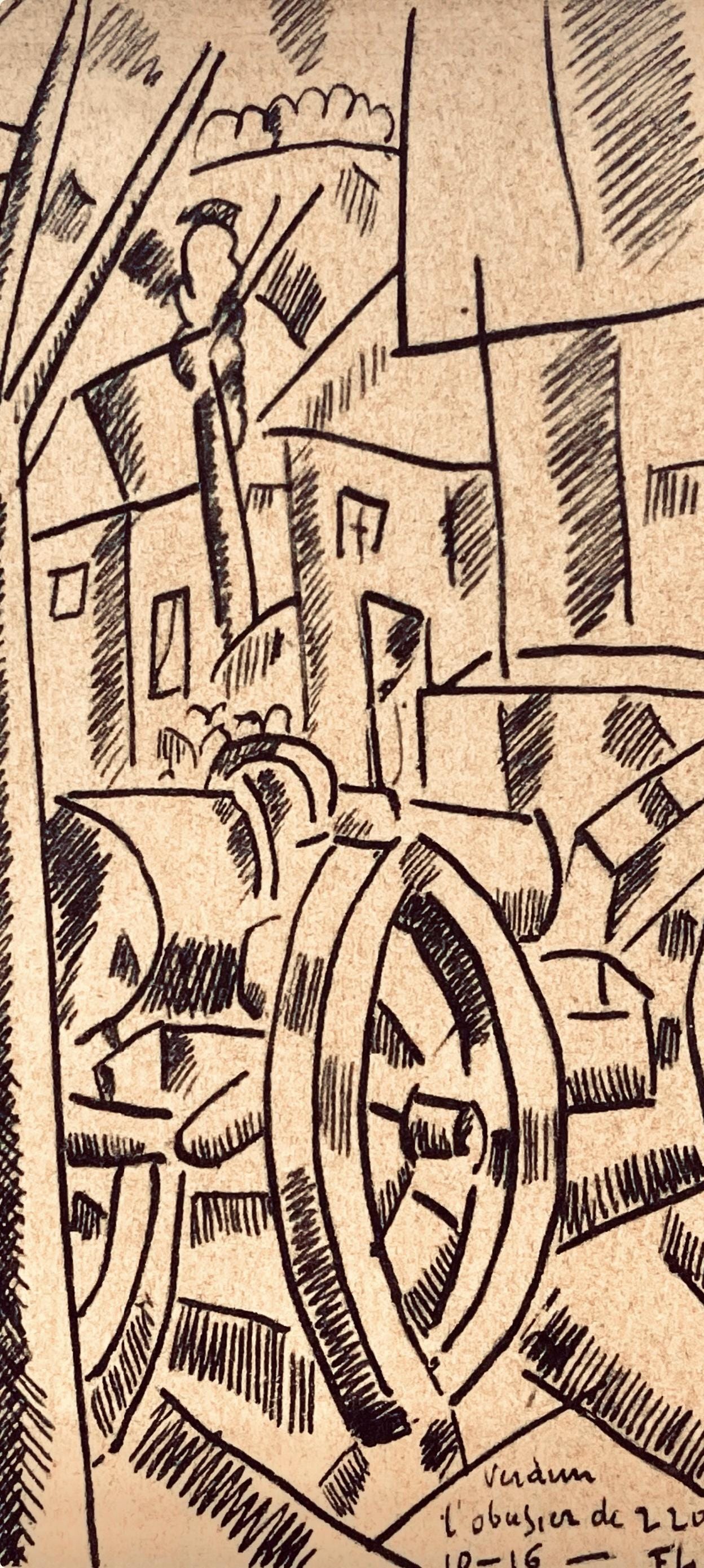 Fernand Lger, L'Obusier De 220, Dessins De Guerre 1915-16, Lithograph