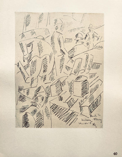 Fernand Lger, Sur La Route De Fleury: Sapeurs Au Travail, Dessins De Guerre 1915-16, Lithograph