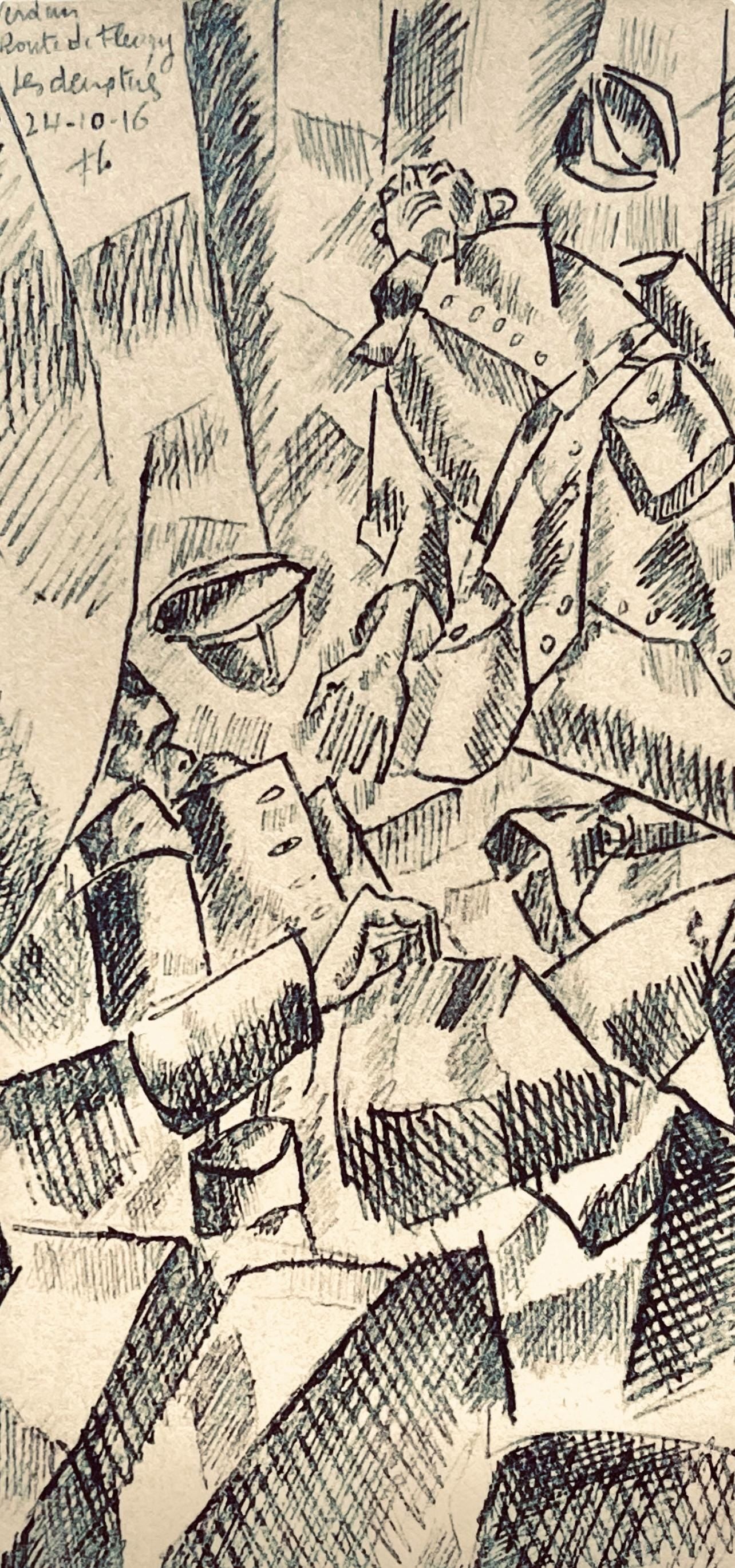 Fernand Lger, Sur La Route De Fleury: Les Deux Tus, Dessins De Guerre 1915-16, Lithograph