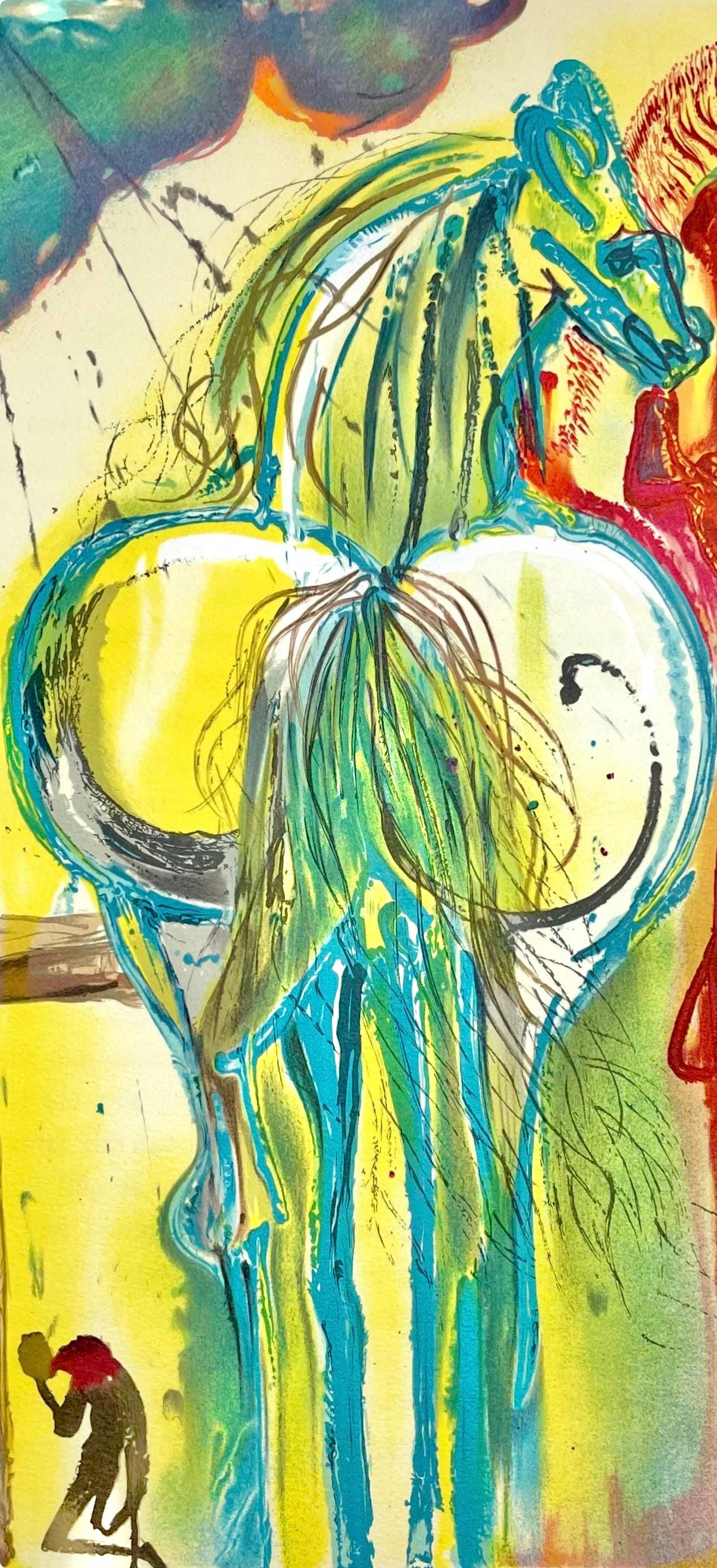 Salvador Dali, Le Centurion, Les Chevaux De Dali, Fac-Simile Signed, Lithograph (After)