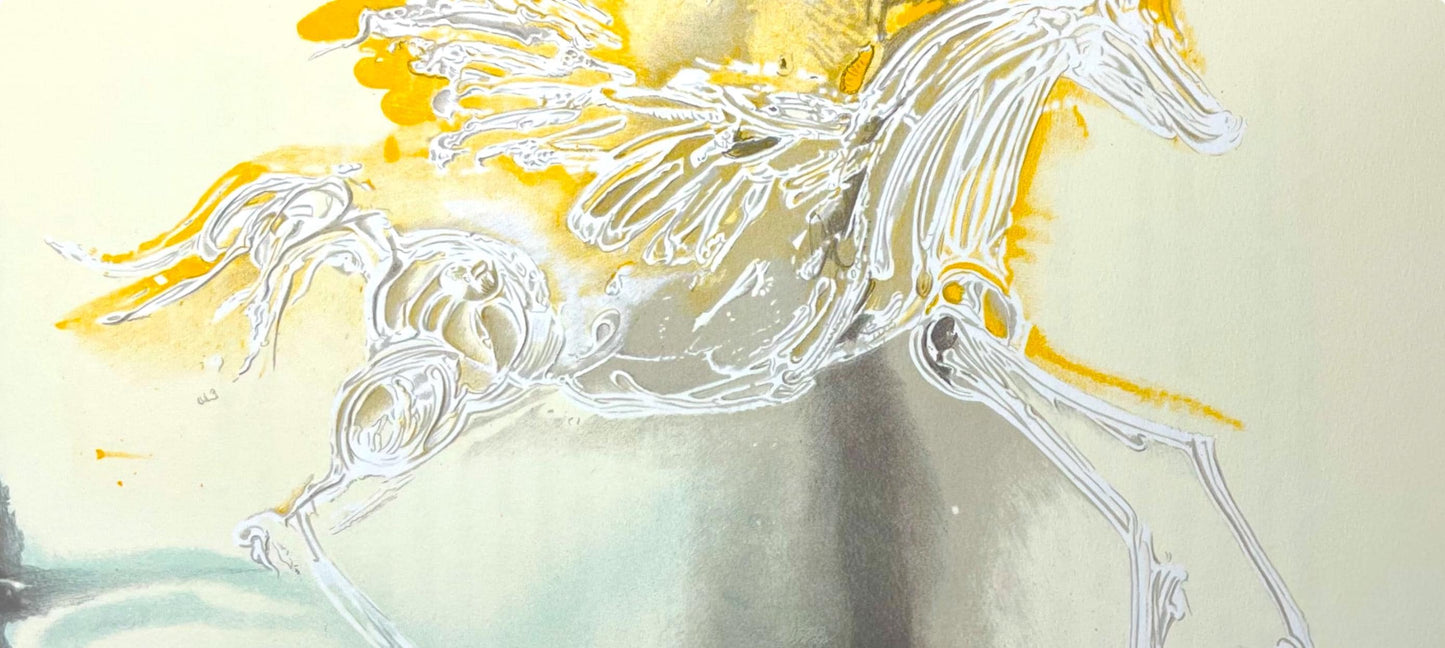 Salvador Dali, Pgase, Les Chevaux De Dali, Fac-Simile Signed, Lithograph (After)