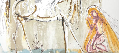 Salvador Dali, La Licorne, Les Chevaux De Dali, Fac-Simile Signed, Lithograph (After)