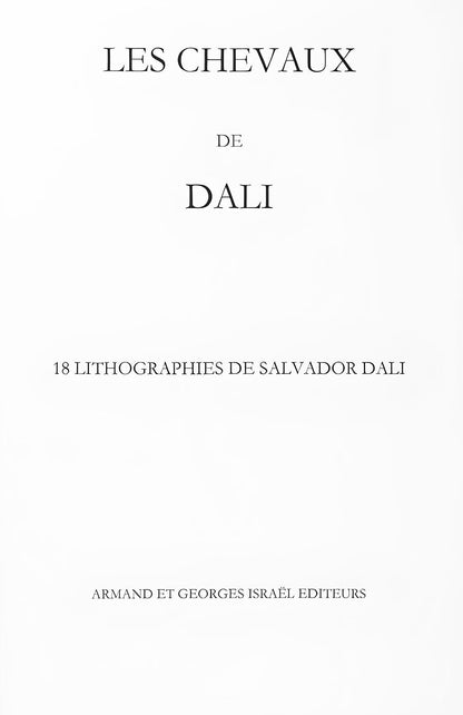 Salvador Dali, Le Cheval De La Mort, Les Chevaux De Dali, Fac-Simile Signed, Lithograph (After)
