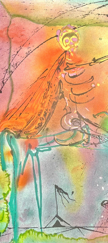 Salvador Dali, Le Cheval De La Mort, Les Chevaux De Dali, Fac-Simile Signed, Lithograph (After)