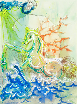 Salvador Dali, Le Cheval De Triomphe, Les Chevaux De Dali, Fac-Simile Signed, Lithograph (After)