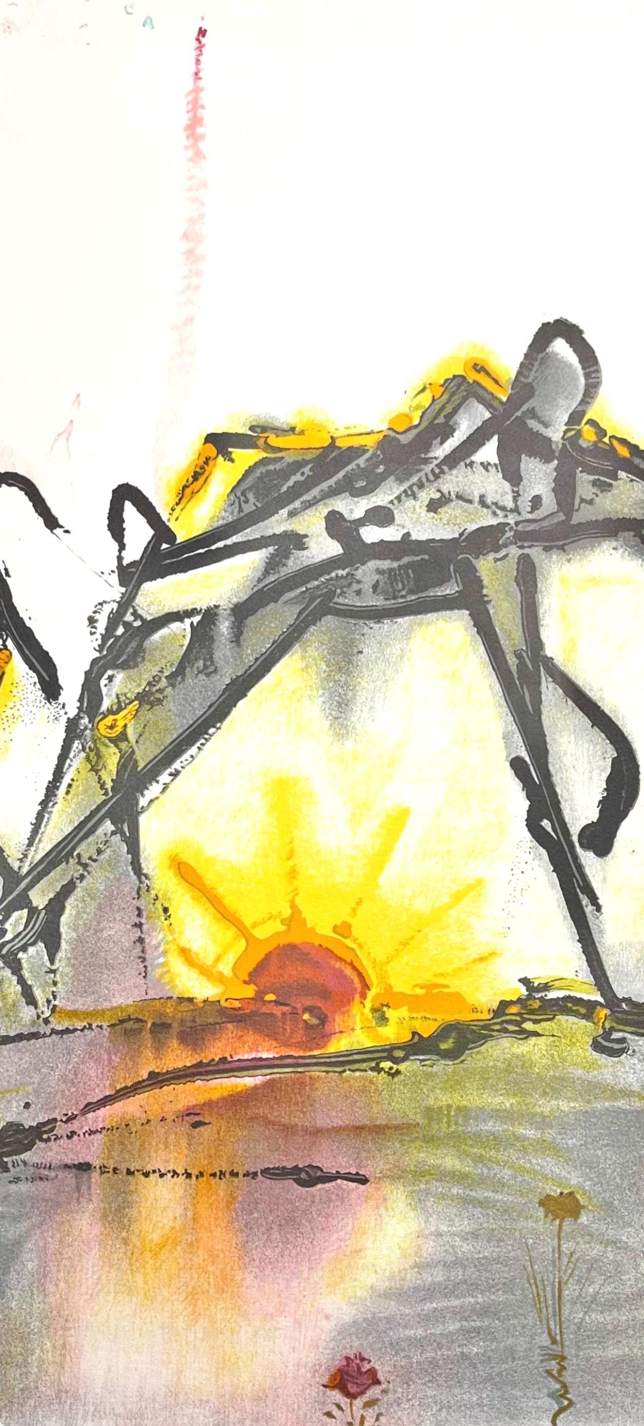 Salvador Dali, Le Cheval De Labeur, Les Chevaux De Dali, Fac-Simile Signed, Lithograph (After)