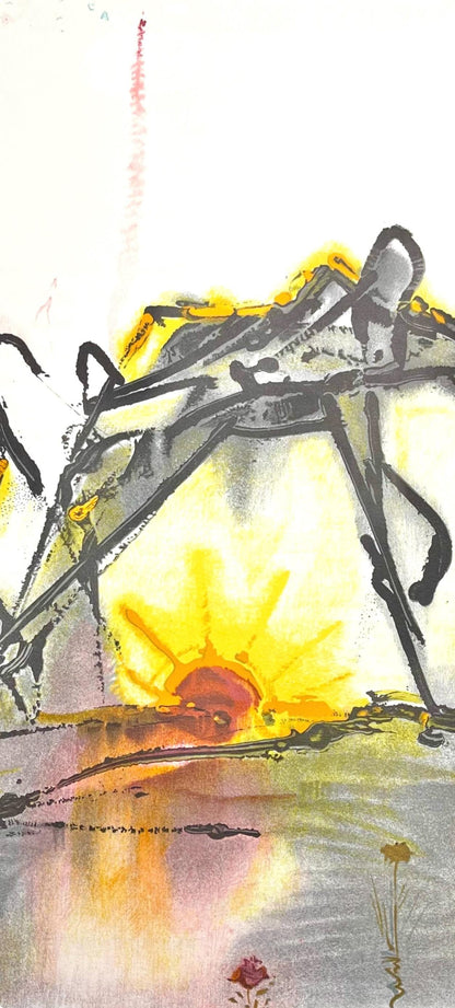 Salvador Dali, Le Cheval De Labeur, Les Chevaux De Dali, Fac-Simile Signed, Lithograph (After)