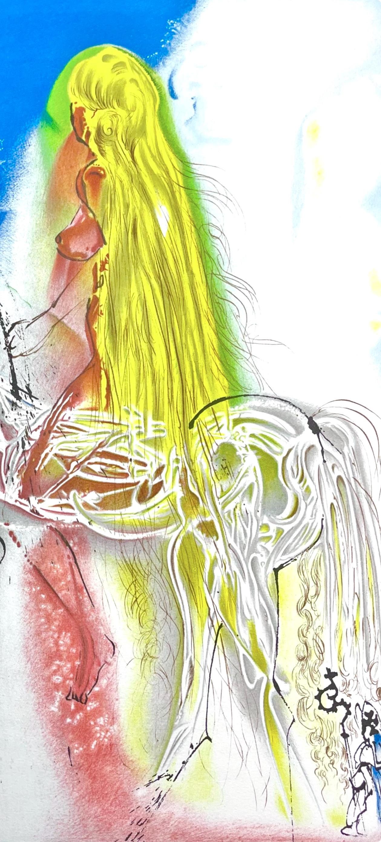 Salvador Dali, Dame Godiva, Les Chevaux De Dali, Fac-Simile Signed, Lithograph (After)