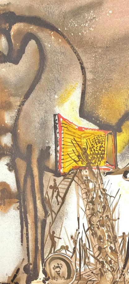 Salvador Dali, Cheval De Troie, Les Chevaux De Dali, Fac-Simile Signed, Lithograph (After)