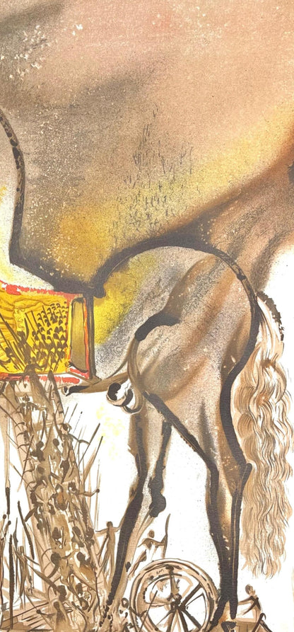 Salvador Dali, Cheval De Troie, Les Chevaux De Dali, Fac-Simile Signed, Lithograph (After)