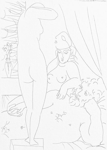 Pablo Picasso, Sculpteur au Repos avec Modle dmasqu et sa Reprsentation, Suite Vollard, Fac-simile Signed, Lithograph