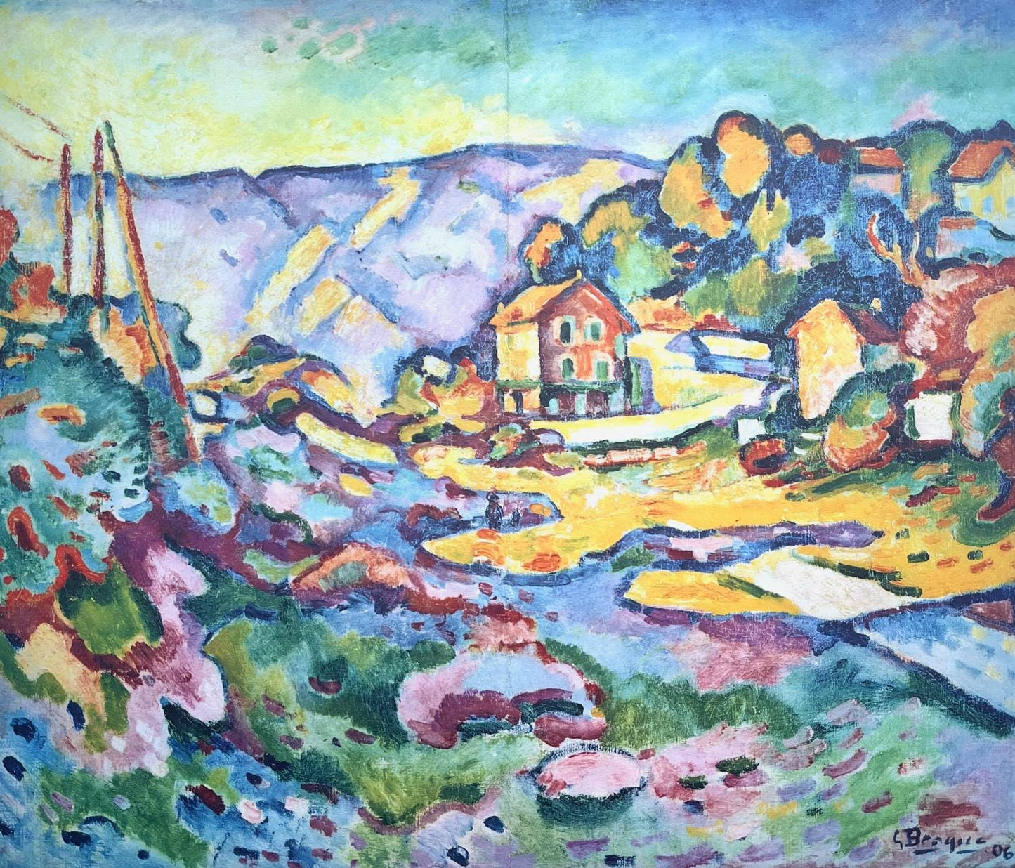 Georges Braque, L'Estaque, L'Hommage Georges Braque, Derrire Le Miroir, Lithograph