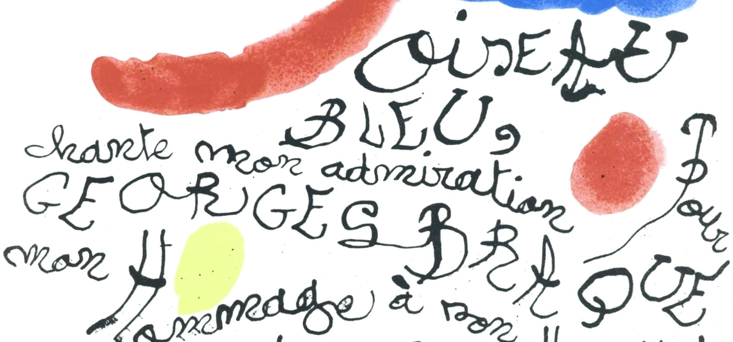 Joan Mir, Pome Pour Georges Braque (Cramer 87), L'Hommage Georges Braque, Derrire Le Miroir,