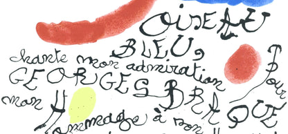 Joan Mir, Pome Pour Georges Braque (Cramer 87), L'Hommage Georges Braque, Derrire Le Miroir,