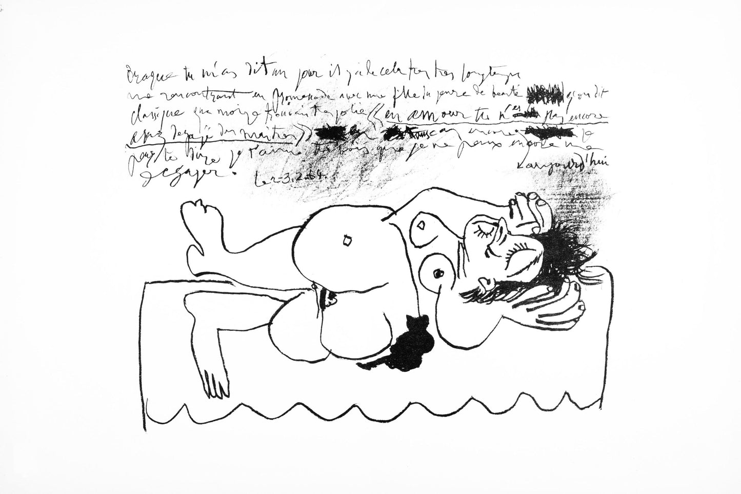 Pablo Picasso, Pome Pour Georges Braque (Cramer 124; M. 401), L'Hommage Georges Braque, Derrire Le