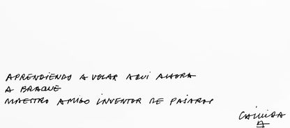 Eduardo Chillida, Pome Pour Georges Braque, L'Hommage Georges Braque, Derrire Le Miroir, Lithograph