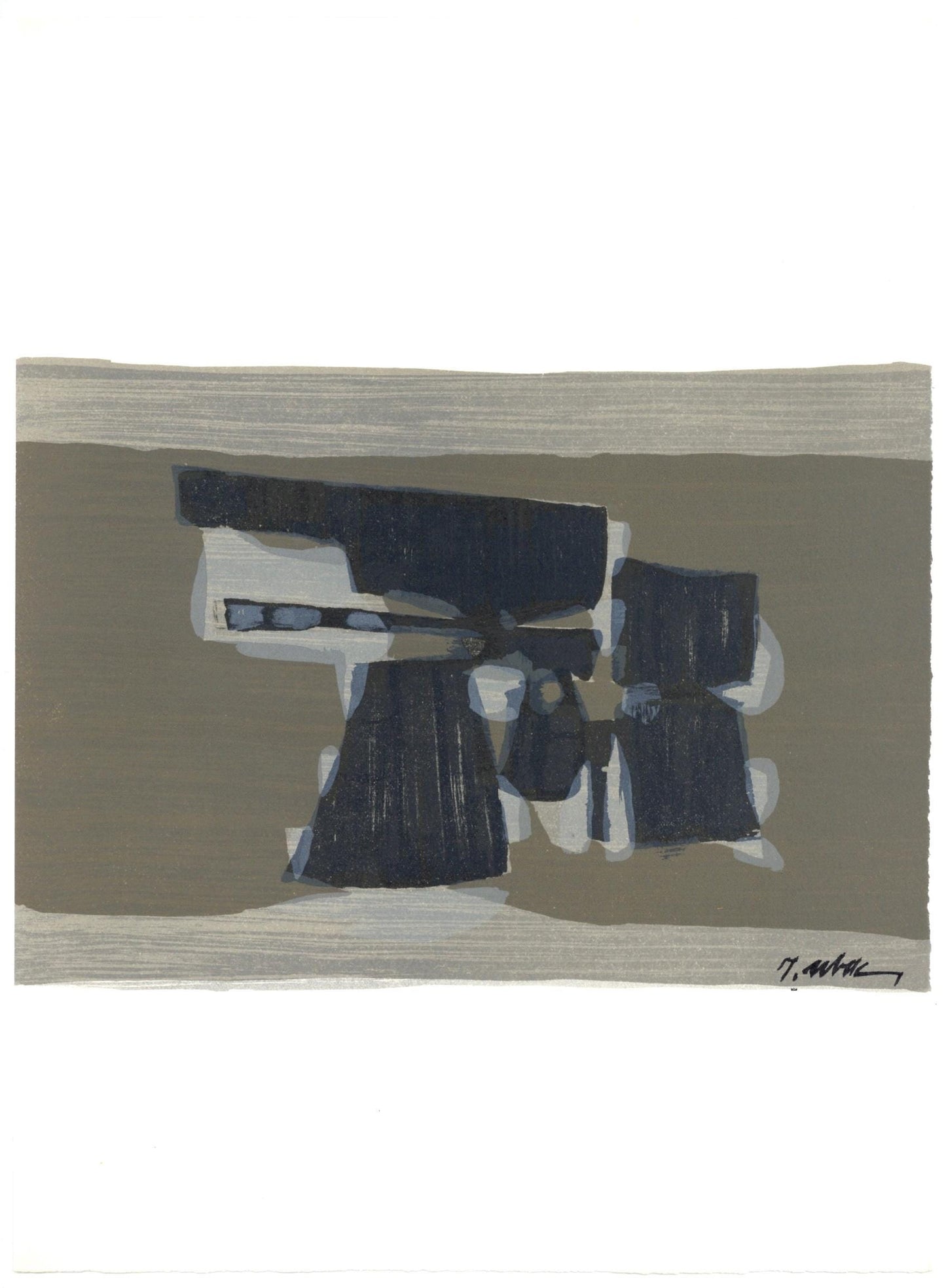 Raoul Ubac, Charrue, L'Hommage Georges Braque, Derrire Le Miroir, Lithograph