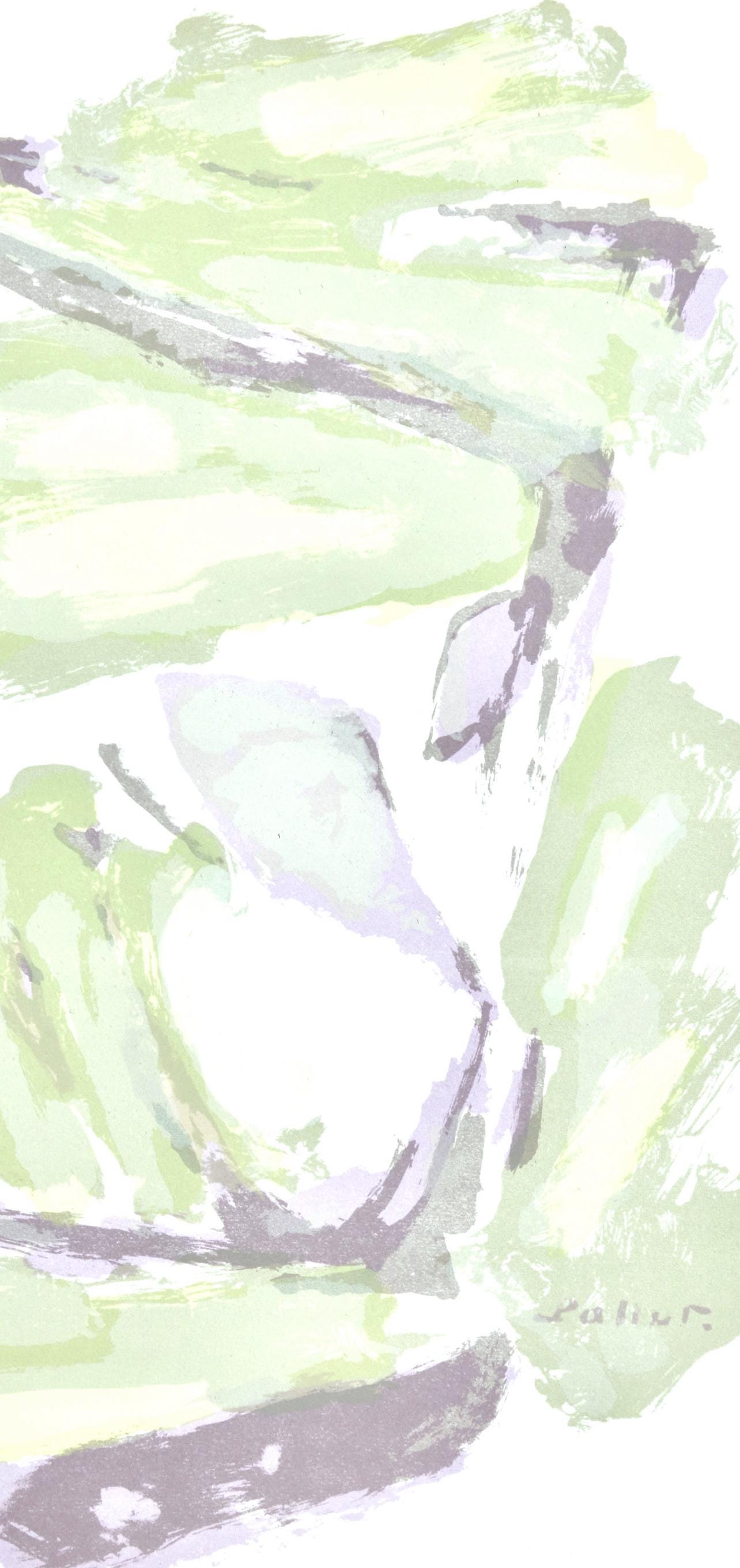 Pierre Pallut, Composition, L'Hommage Georges Braque, Derrire Le Miroir, Lithograph