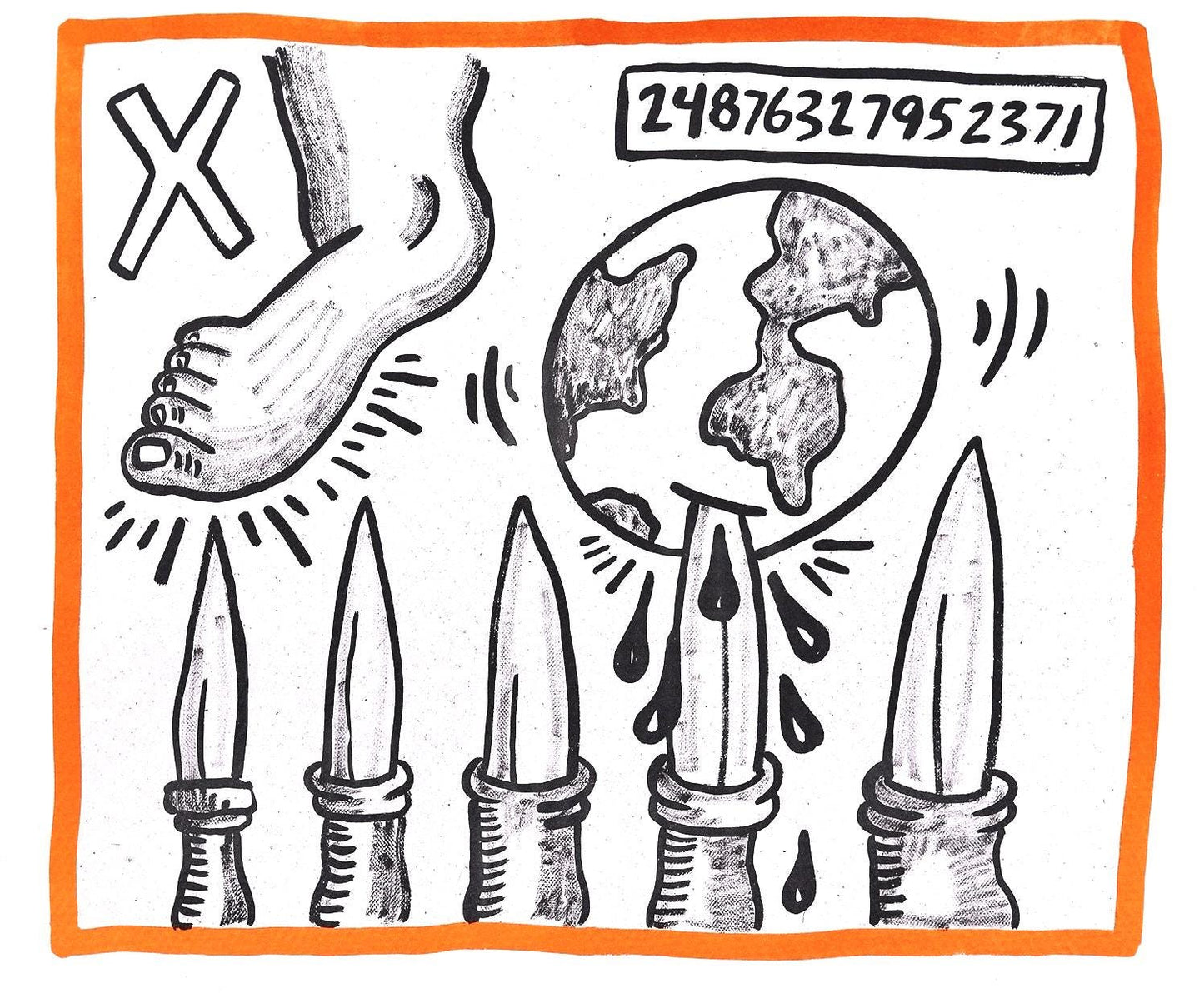 Keith Haring, Composition, Against All Odds, Lithograph