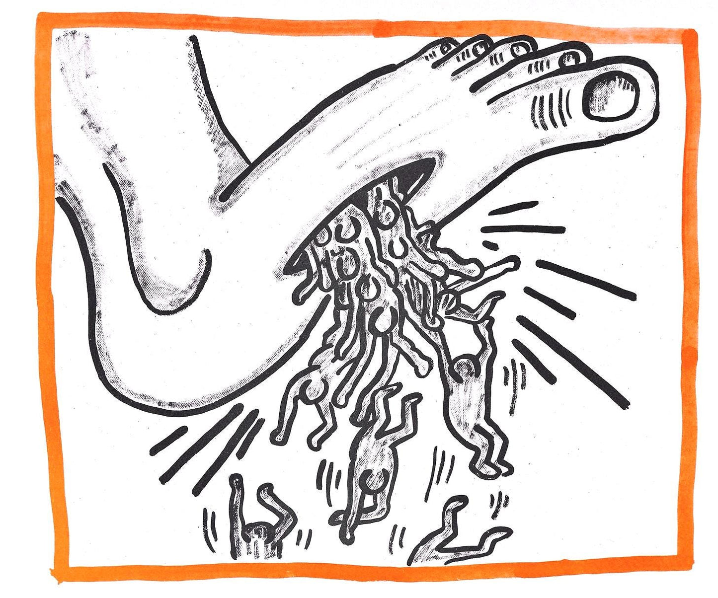 Keith Haring, Composition, Against All Odds, Lithograph